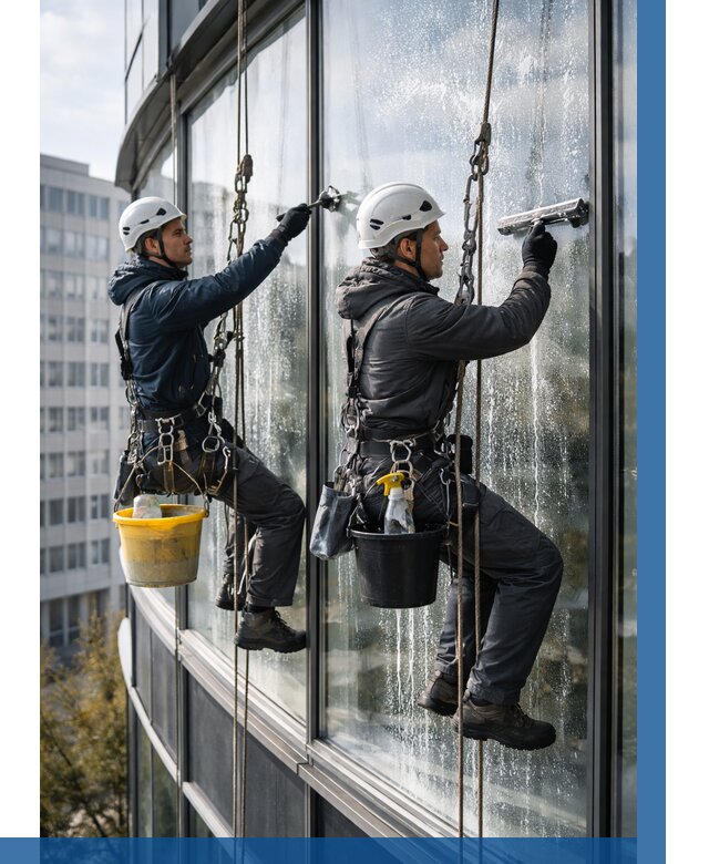 Мойка панорамных окон в Череповце от 358 р. заказать у ВЫСОТНИК-Чрп