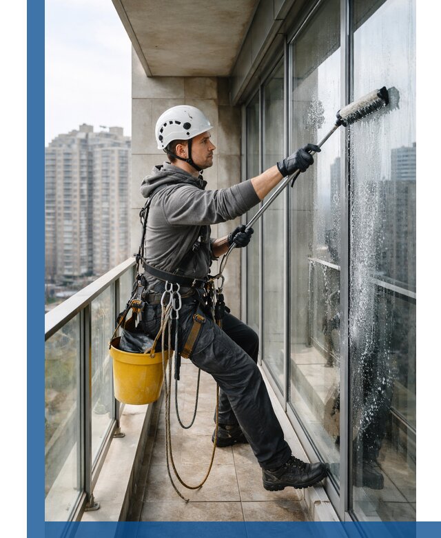 Профессиональная мойка балконного остекления в Череповце