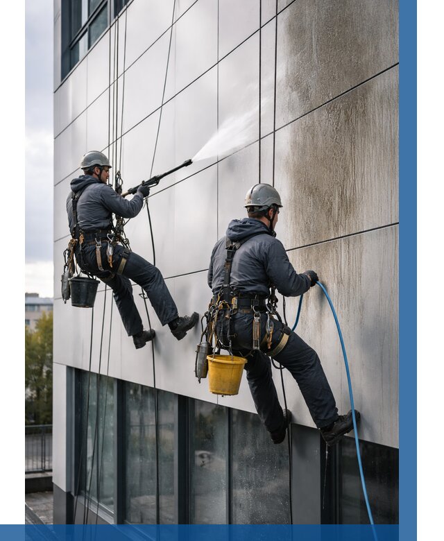 Мойка фасада из композита в Череповце по цене от 307 р. | ВЫСОТНИК-Чрп