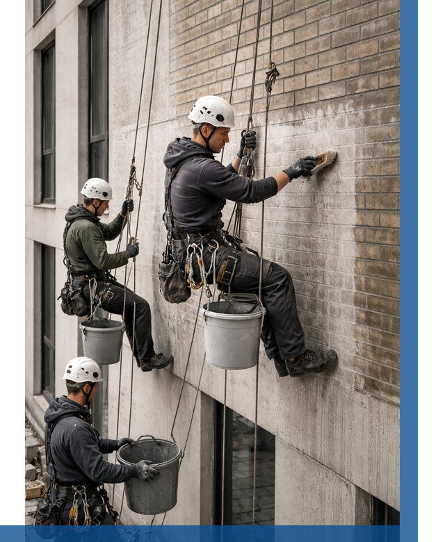 Удаление высолов с фасада в Череповце от 256 р. | ВЫСОТНИК-Чрп