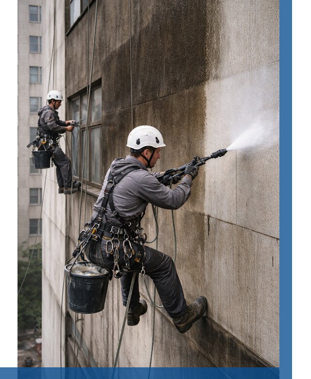 Очистка фасада от копоти в Череповце от 256 р. | ВЫСОТНИК-Чрп