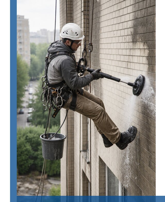 Очистка фасада от копоти в Череповце профессионально и безопасно