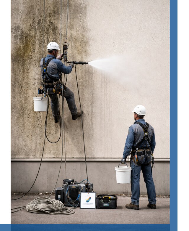 Очистка фасада от плесени в Череповце от 307 р. | ВЫСОТНИК-Чрп