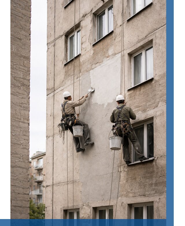 Косметический ремонт фасада в Череповце от 1124 р. | ВЫСОТНИК-Чрп