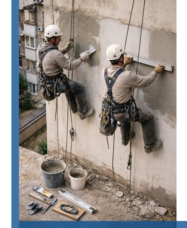 Комплексный ремонт штукатурного фасада с гарантией в Череповце