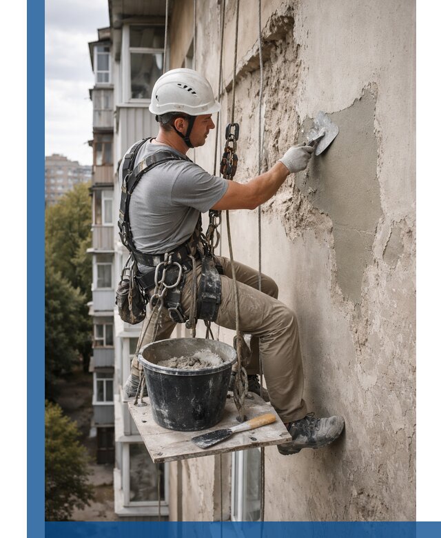 Восстановление фасадной штукатурки в Череповце с гарантией качества