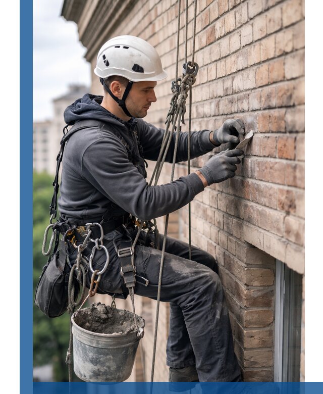 Качественный ремонт кирпичной кладки фасада в Череповце с гарантией