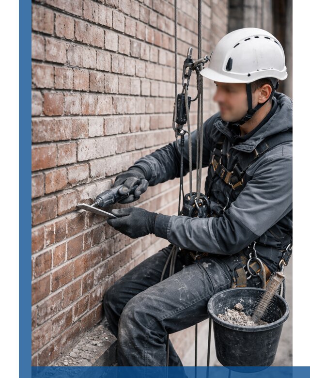 Расшивка кирпичных швов фасадов и стен, ремонт в Череповце