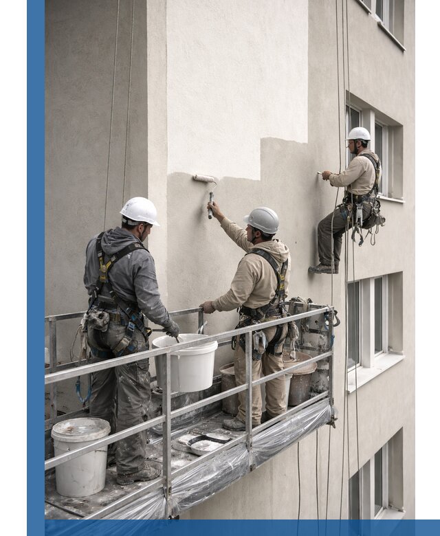 Покраска оштукатуренного фасада в Череповце под ключ с гарантией