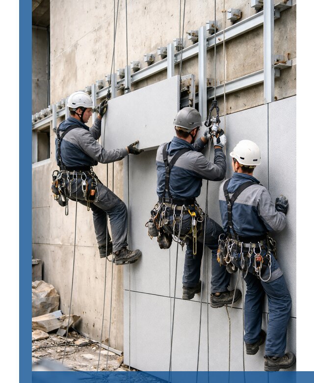 Монтаж вентилируемого фасада в Череповце под ключ с гарантией качества