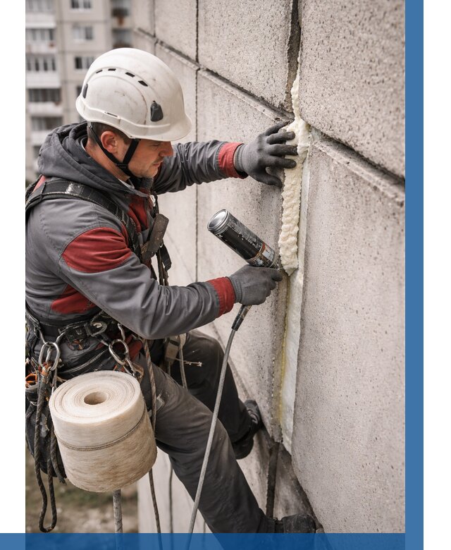 Утепление межпанельных швов в Череповце от 715 р. | ВЫСОТНИК-Чрп