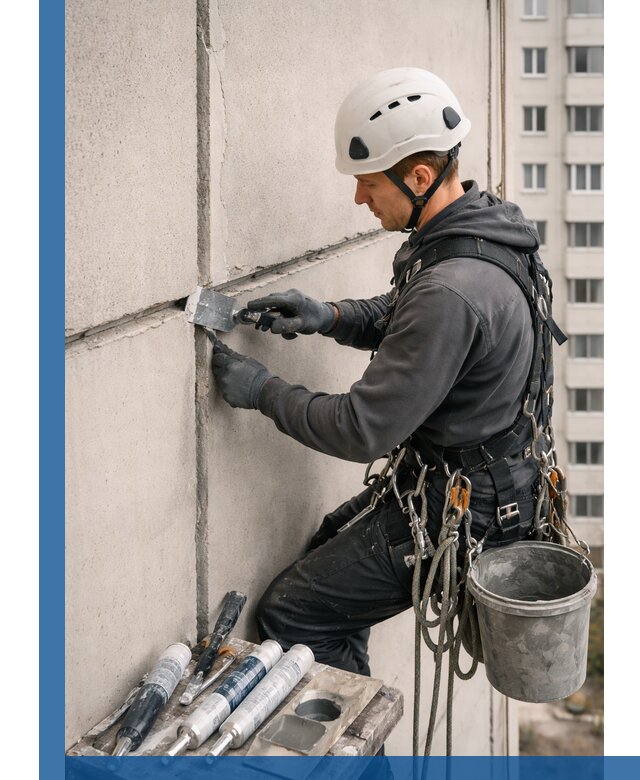 Ремонт межпанельных швов в Череповце герметизация и восстановление