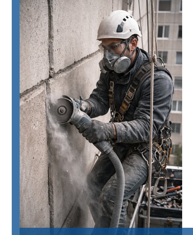 Штробление межпанельных швов в Череповце качественно и быстро