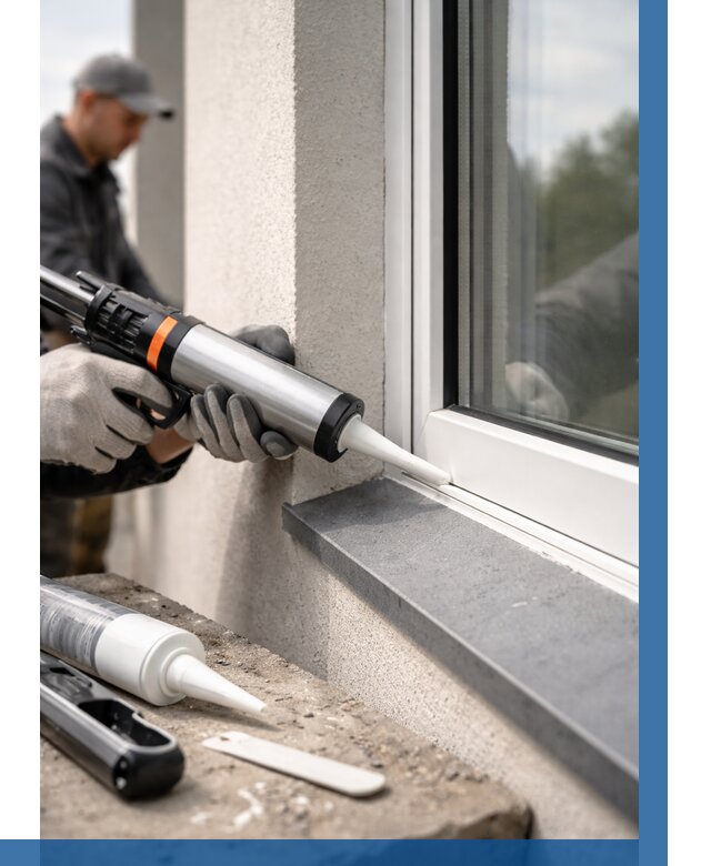 Герметизация монтажных швов окон в Череповце от 664 р. | ВЫСОТНИК-Чрп