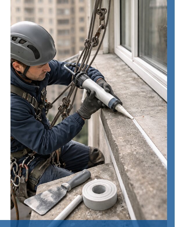 Герметизация балконного козырька в Череповце от 4599 р. | ВЫСОТНИК-Чрп