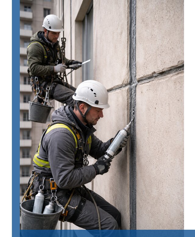 Герметизация деформационных швов фасада в Череповце качественно