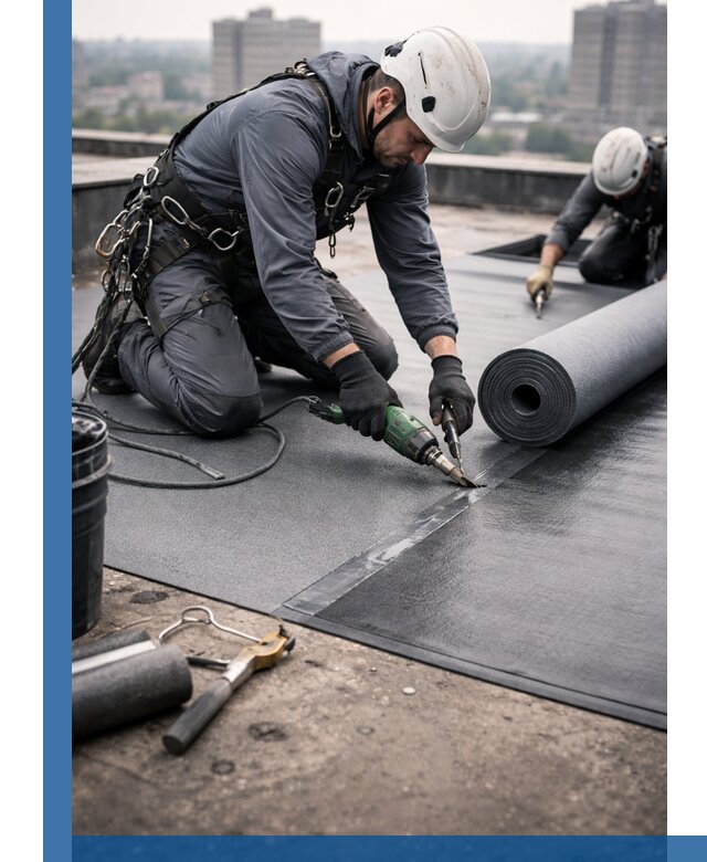 Ремонт мягкой кровли в Череповце с выездом промальпинистов