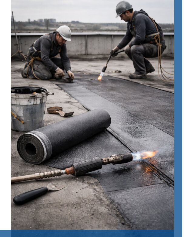 Ремонт рулонной кровли в Череповце от 664 р. | ВЫСОТНИК-Чрп