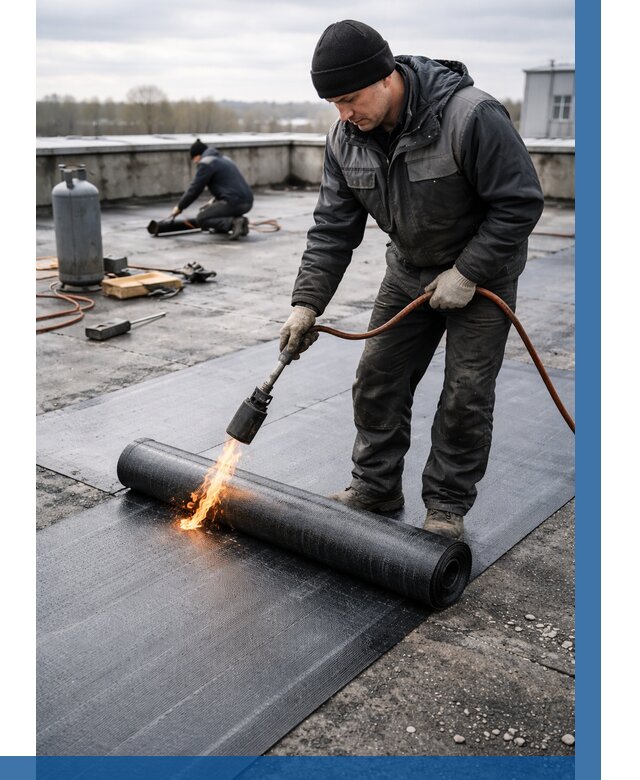 Ремонт наплавляемой кровли в Череповце от 715 р. | ВЫСОТНИК-Чрп