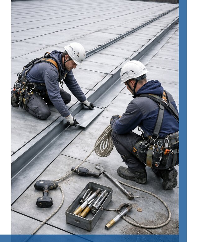 Ремонт фальцевой кровли в Череповце от 715 р. | ВЫСОТНИК-Чрп