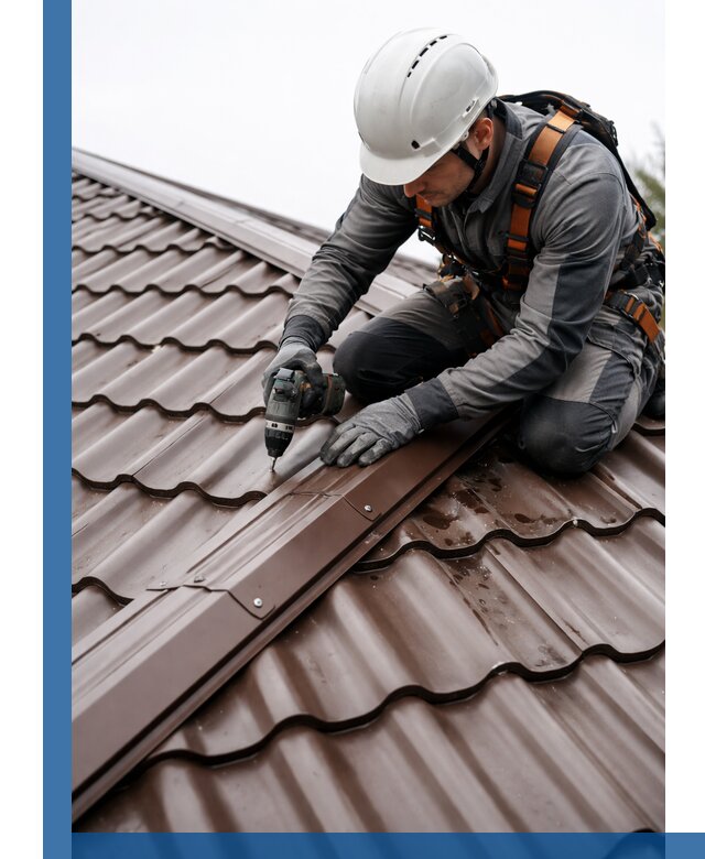 Ремонт металлочерепицы на крыше в Череповце профессионально