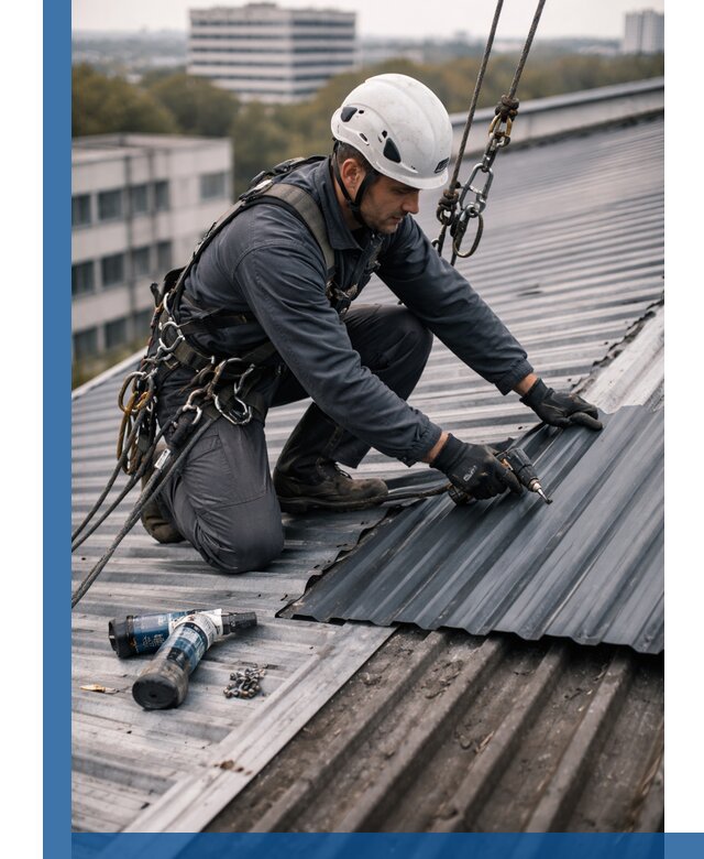 Ремонт профнастила на кровле в Череповце, работы под ключ