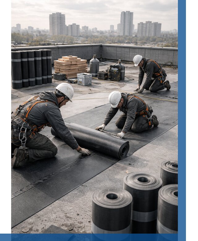 Монтаж мягкой кровли под ключ в Череповце от 460 р. | ВЫСОТНИК-Чрп