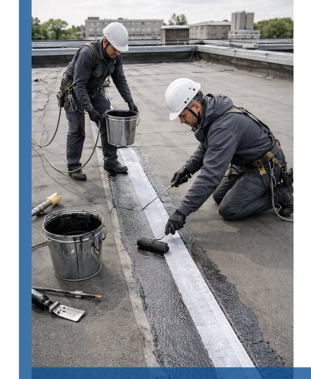 Гидроизоляция кровли мастикой в Череповце надежная защита