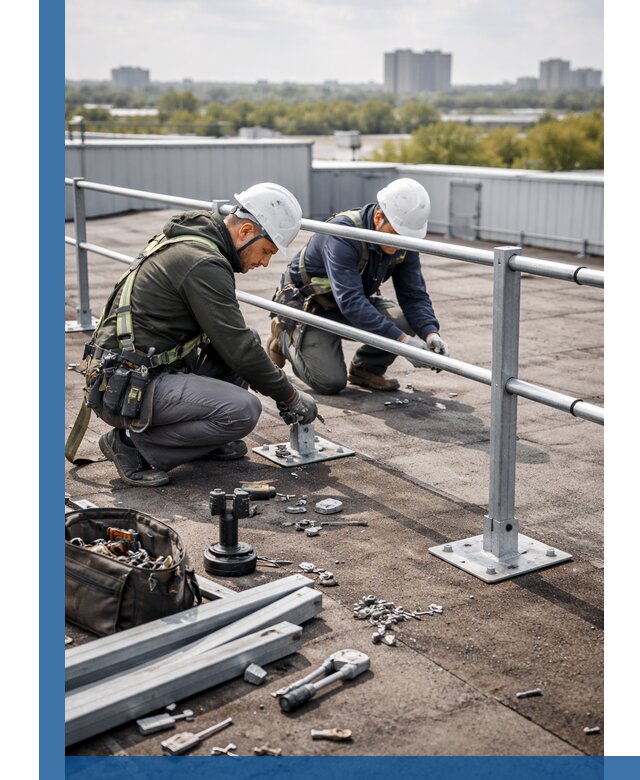 Монтаж кровельного ограждения в Череповце под ключ с гарантией