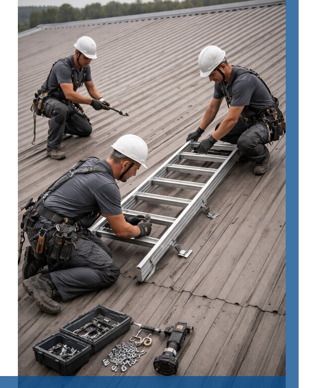 Монтаж кровельной лестницы в Череповце от 4599 р. | ВЫСОТНИК-Чрп