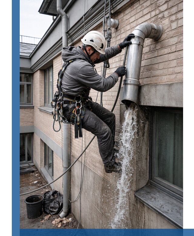 Профессиональная прочистка водосточных труб в Череповце с гарантией