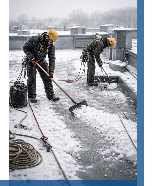 Очистка крыши от снега в Череповце от 7666 р. | ВЫСОТНИК-Чрп