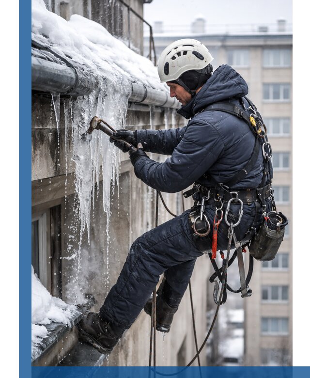 Удаление наледи и чистка водостоков в Череповце оперативно и безопасно