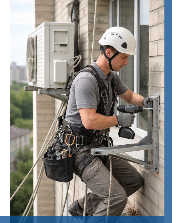 Установка кронштейнов кондиционера в Череповце от 3577 р. | ВЫСОТНИК-Чрп