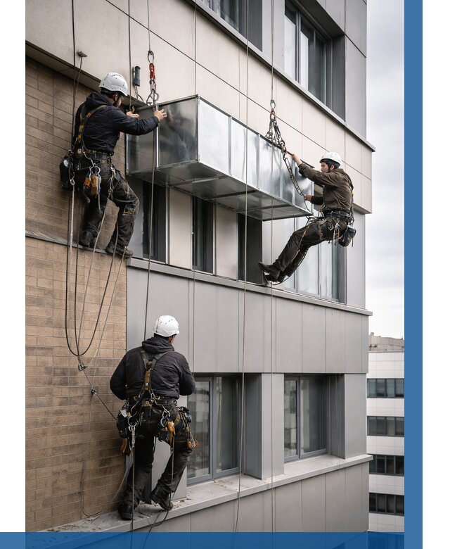 Монтаж воздуховодов на фасаде в Череповце от 1533 р. | ВЫСОТНИК-Чрп