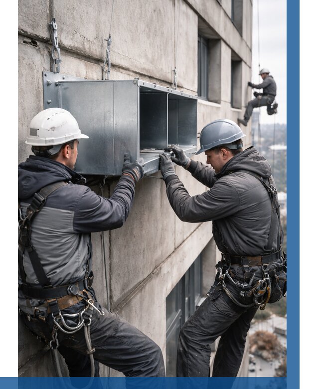 Монтаж вентиляционных коробов в Череповце от 3066 р. | ВЫСОТНИК-Чрп