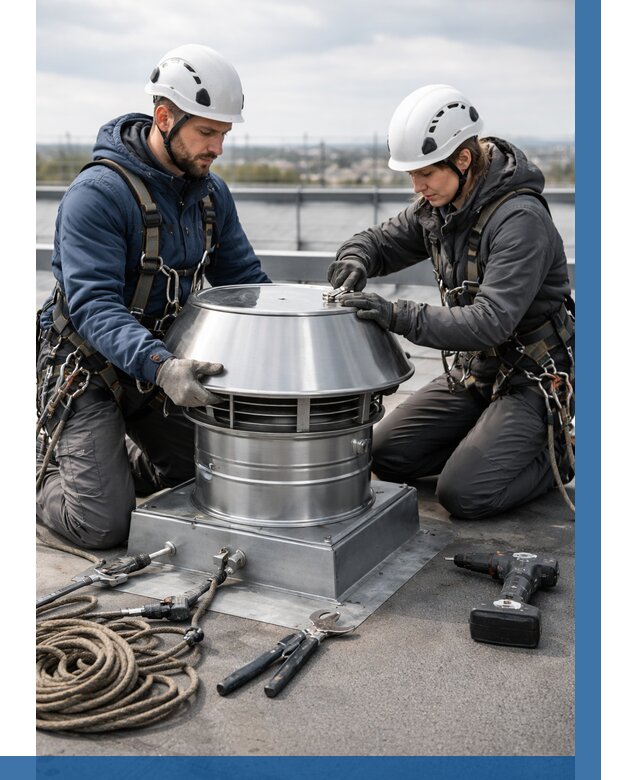 Установка дефлекторов на кровле в Череповце от 4599 р. | ВЫСОТНИК-Чрп