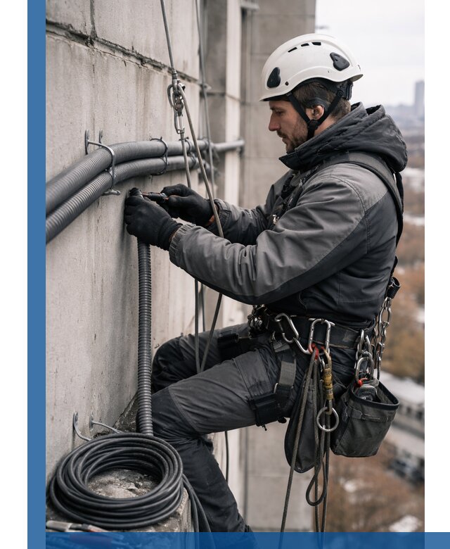 Профессиональный монтаж гофры для кабеля в Череповце с гарантией