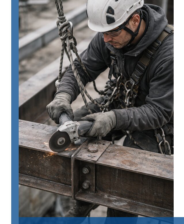 Резка металла на высоте в Череповце для зданий и конструкций