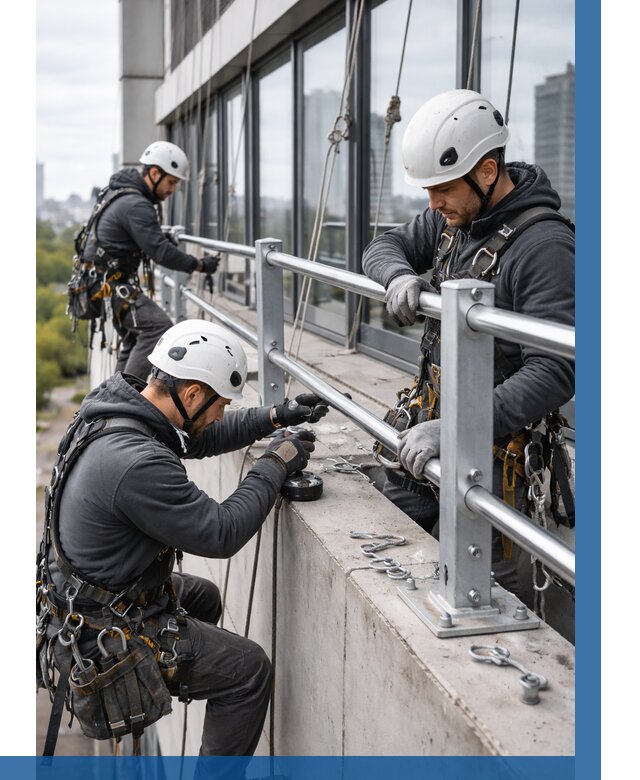 Монтаж ограждений на высоте в Череповце, от 1227 р. | ВЫСОТНИК-Чрп