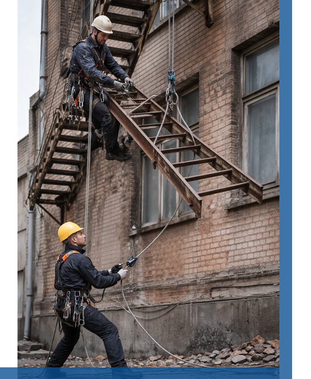 Демонтаж пожарной лестницы в Череповце от 12265 р. | ВЫСОТНИК-Чрп