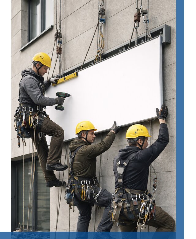 Монтаж рекламной вывески в Череповце от 8177 р. | ВЫСОТНИК-Чрп