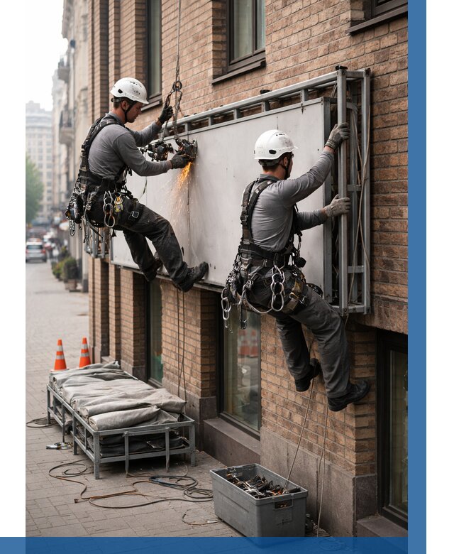 Демонтаж рекламной вывески в Череповце от 6644 р. | ВЫСОТНИК-Чрп