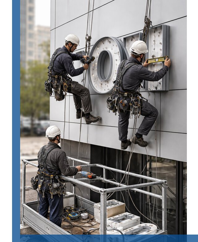 Профессиональный монтаж световых букв в Череповце под ключ