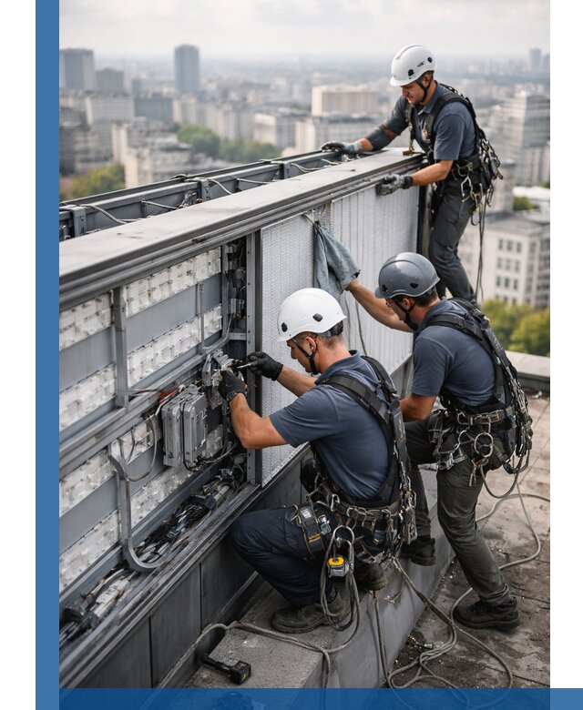 Профессиональное обслуживание крышной рекламы в Череповце под ключ