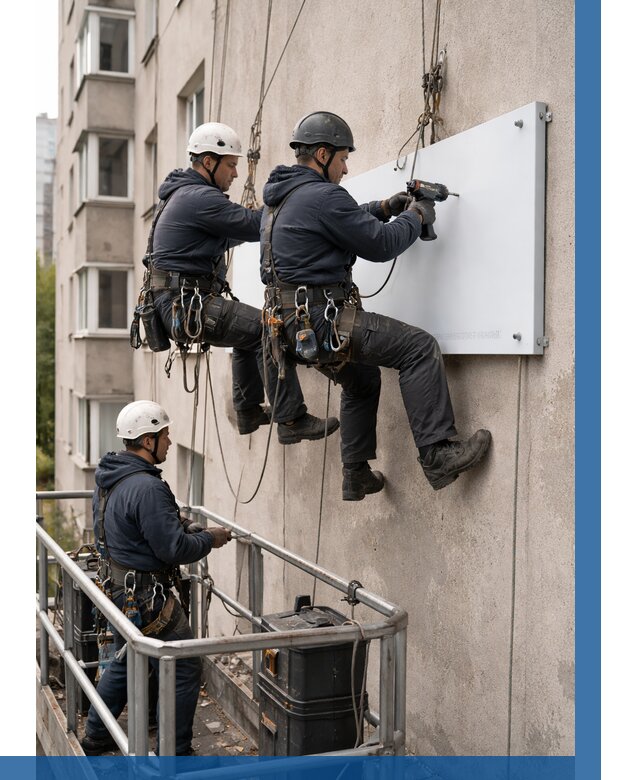 Монтаж табличек и указателей в Череповце от 3577 р. | ВЫСОТНИК-Чрп