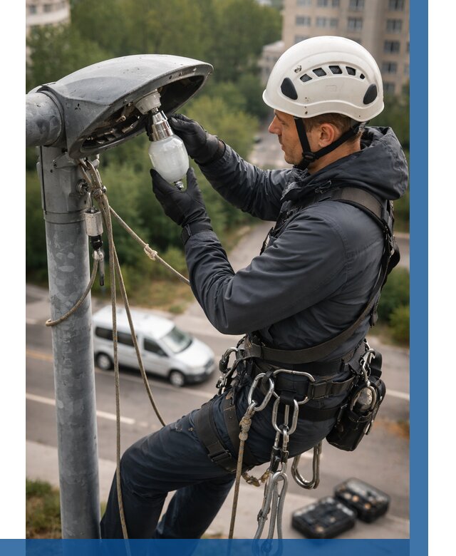 Замена ламп на высоте в Череповце от 2555 р. | ВЫСОТНИК-Чрп