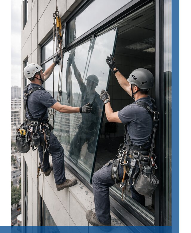 Замена стеклопакетов на высоте в Череповце от 5622 р. | ВЫСОТНИК-Чрп