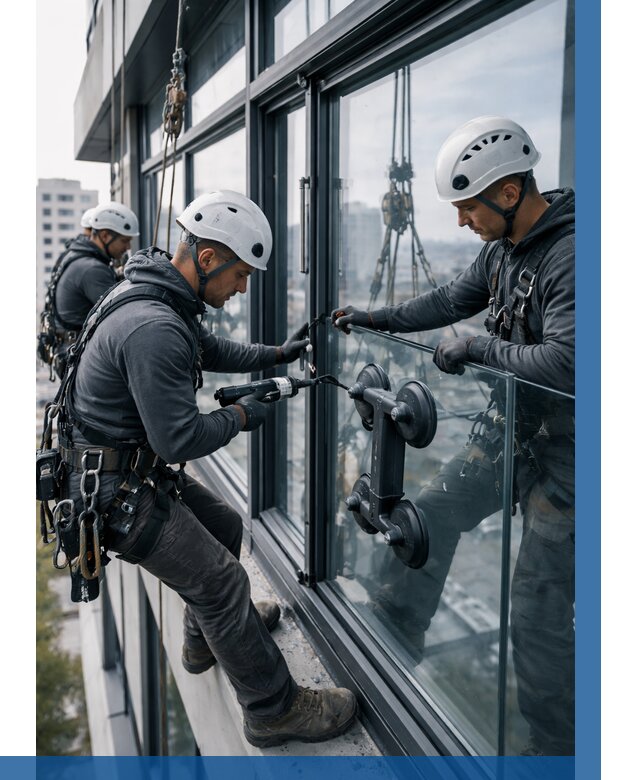 Витражное остекление зданий в Череповце от 3577 р. | ВЫСОТНИК-Чрп