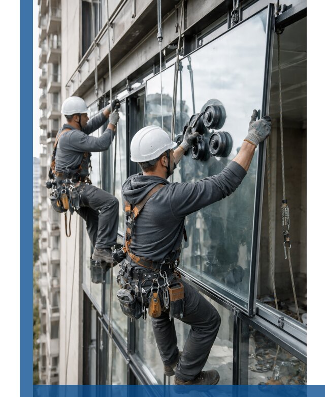 Витражное остекление фасадов и лоджий в Череповце под ключ